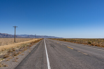  U.S. Highway 20 (US 20)  / U.S. Highway 26 (US 26) , Big Lost River Valley, near Arco, Butte County, Idaho. Snake River Plain.