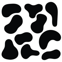 Set of Black Blobs