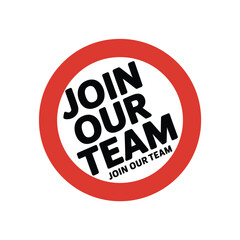 Join our team recruitment advertisement circle graphic