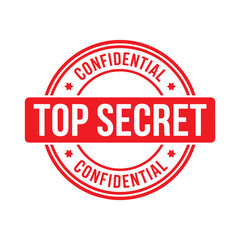 Red stamp with top secret and confidential markings