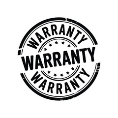 Circular stamp seal with the word warranty repeated
