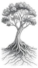 “Intertwined Tree Roots – Symbol of Growth and Connection”