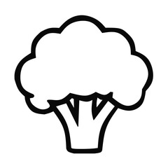 chef hat Broccoli Vegetable Vektor Icon 