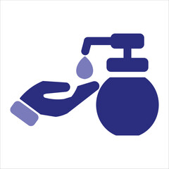 hydroalcoholic gell icons. simple colored vector