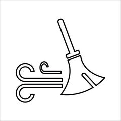 cleaning icons. simple line vector