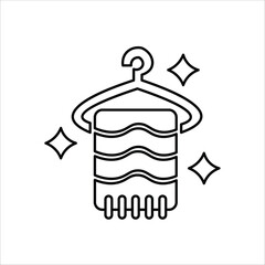 towel icons. simple line vector