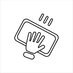 wipe icons. simple line vector