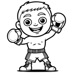Little boxer coloring page