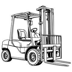 Forklift Truck Side View