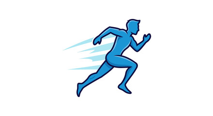 Dynamic runner in motion, a vibrant symbol of speed, energy, and fitness ideal for athletic brands and motivational campaigns needing a powerful image