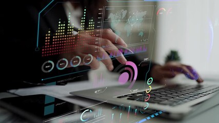 High-tech global network connection interface showing worldwide digital communication, data exchange, and internet connectivity. Global connection, data interaction, and worldwide communication. Thunk - Powered by Adobe