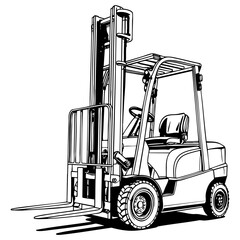 Forklift Truck Rear View