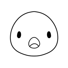 Cute emoji emoticon emotion face icon hand draw