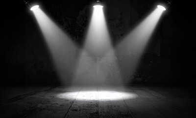 スポットライトの当たった空間