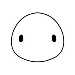 Cute emoji emoticon emotion face icon hand draw