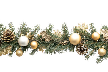 PNG Christmas border decoration gold accessories.