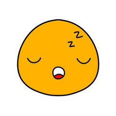 Cute emoji emoticon emotion face icon hand draw