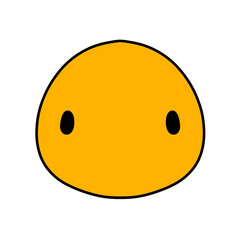 Cute emoji emoticon emotion face icon hand draw