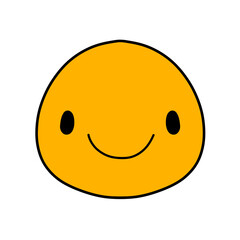 Cute emoji emoticon emotion face icon hand draw