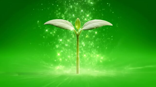 green sprout growing from the ground