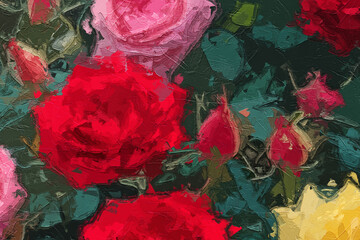 Various oil paintings, flowers, chrysanthemums, streams, scenic mountains, forests, roses, peonies, moonlight, butterflies