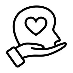 Emotional Inclusion Vector Line Icon Design