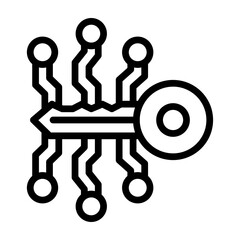 Digital Accessibility Vector Line Icon Design