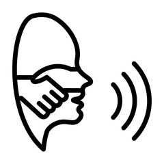 Empathy Speech Vector Line Icon Design