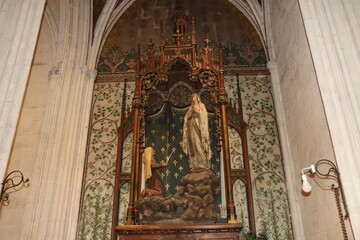 La cath&eacute;drale Saint Corentin, cath&eacute;drale gothique, ville de Quimper, d&eacute;partement du Finist&egrave;re, Bretagne, France