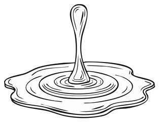 Liquid Splashing Into Water in a Simple Illustration