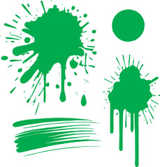Colorful Paint Splatter Vector Set