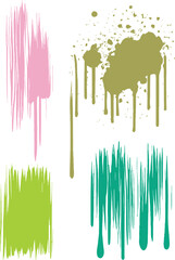 Colorful Paint Splatter Vector Set