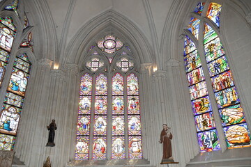 La cath&eacute;drale Saint Corentin, cath&eacute;drale gothique, ville de Quimper, d&eacute;partement du Finist&egrave;re, Bretagne, France