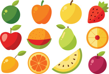 Vibrant vector illustration of an ultimate fruit collection scalable eps graphics for design