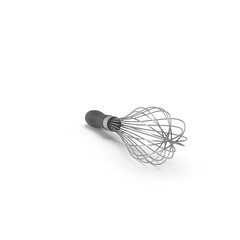whisk isolated on transparent background, 3D PNG