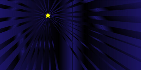 Abstract rendering featuring a pattern of white diagonal lines with a blue glow against a dark background. The repetitive design creates a sense of movement and rhythm.