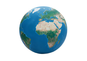 Naklejka premium Global Perspective Detailed Earth Globe Visual isolated on transparent background