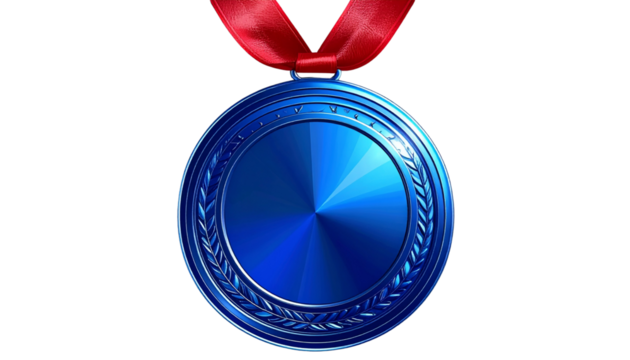 Victory BuleMedal for Sports and Competitions, Transparent PNG