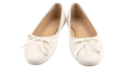 Soft Ballet Slippers with Decorative Ribbons, Transparent PNG