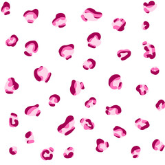 Pink leopard print pattern on black background animal skin texture design 