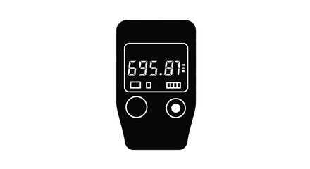 A sleek black fitness tracker displays a numerical reading on its screen