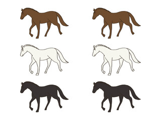 シンプルな馬のイラスト