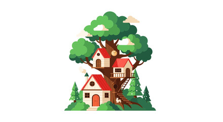Whimsical Treehouse Village - A Cozy Retreat in the Canopy.