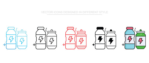 Energy Drink icon design with white background stock illustration