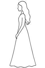 silhouette of a bride