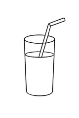 glass of milk isolated