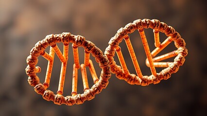 A DNA helix woven from mathematical formulas, entwining all known life within its spiral.