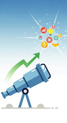 Telescope Discovering Business Growth and Innovation Ideas.