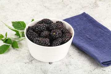 Natural organic sweet ripe blackberry