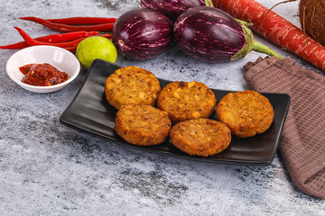 Fried potato crispy golden hash brown